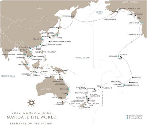 Regent Seven Seas Cruises 2022 World Cruise